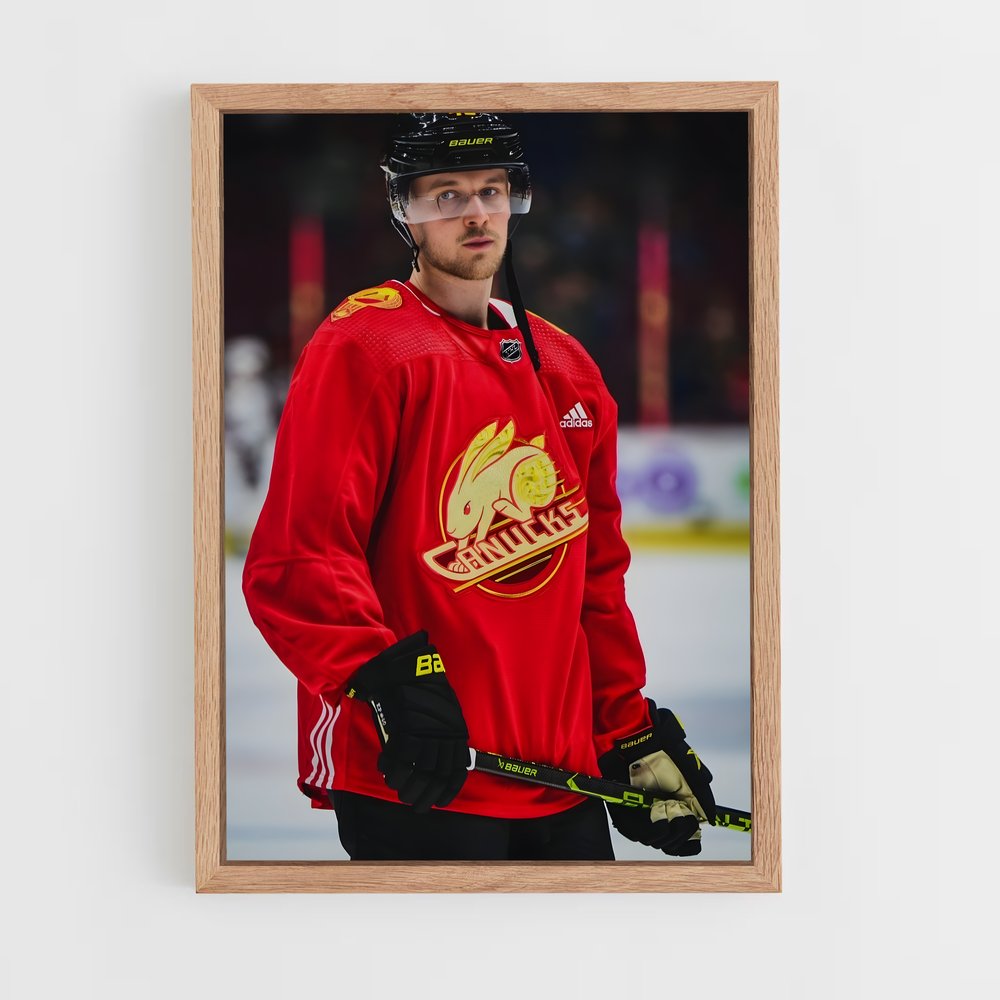 Poster Elias pettersson bâton – affiche Hockey sur glace (vue 4)